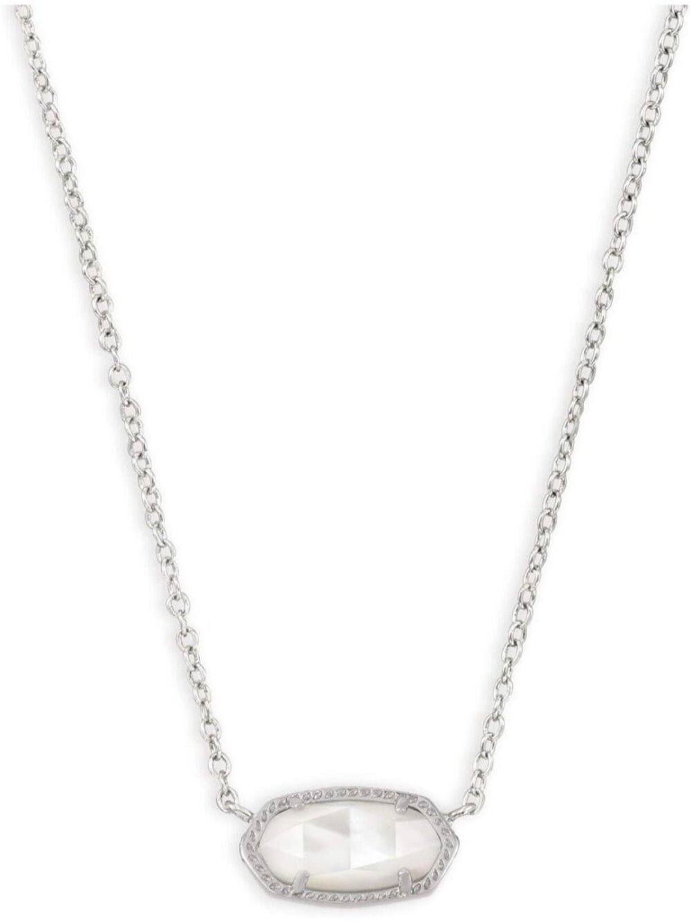 Women's White Elisa Dainty 14k Gold-Plated Fashion Jewelry Pendant Necklaces